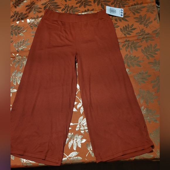 Full Circle Trends Fall Rust Orange Super Soft Cropped Lounge Size Medium - Picture 4 of 10